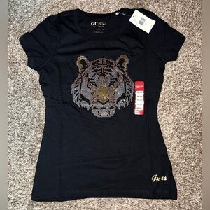 GUESS Black Tiger Graphic Tee - Medium - NWT